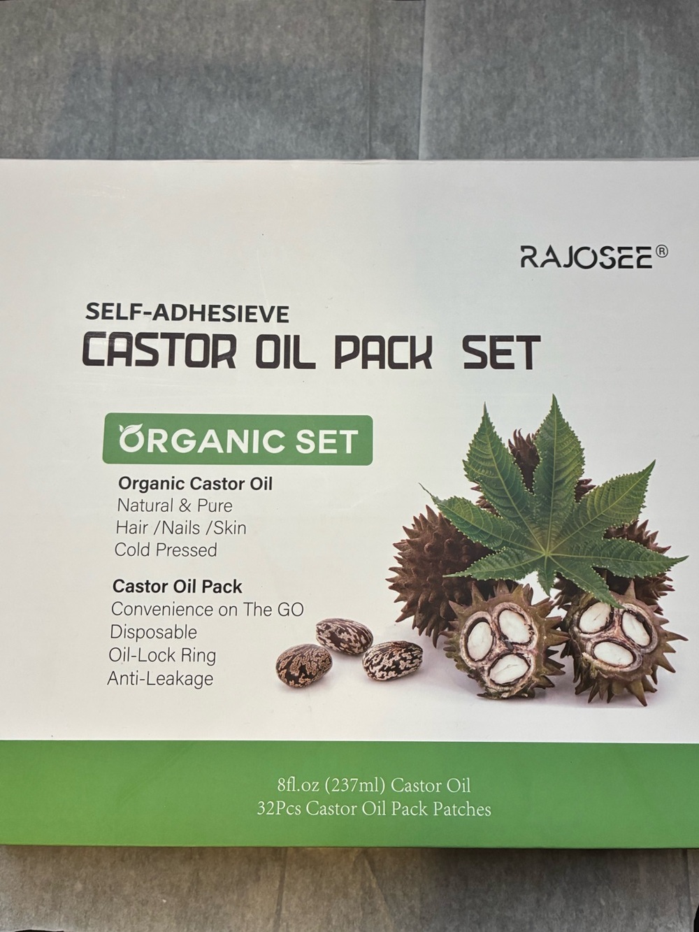 Rajosee Organic Castor Oil Pack Set